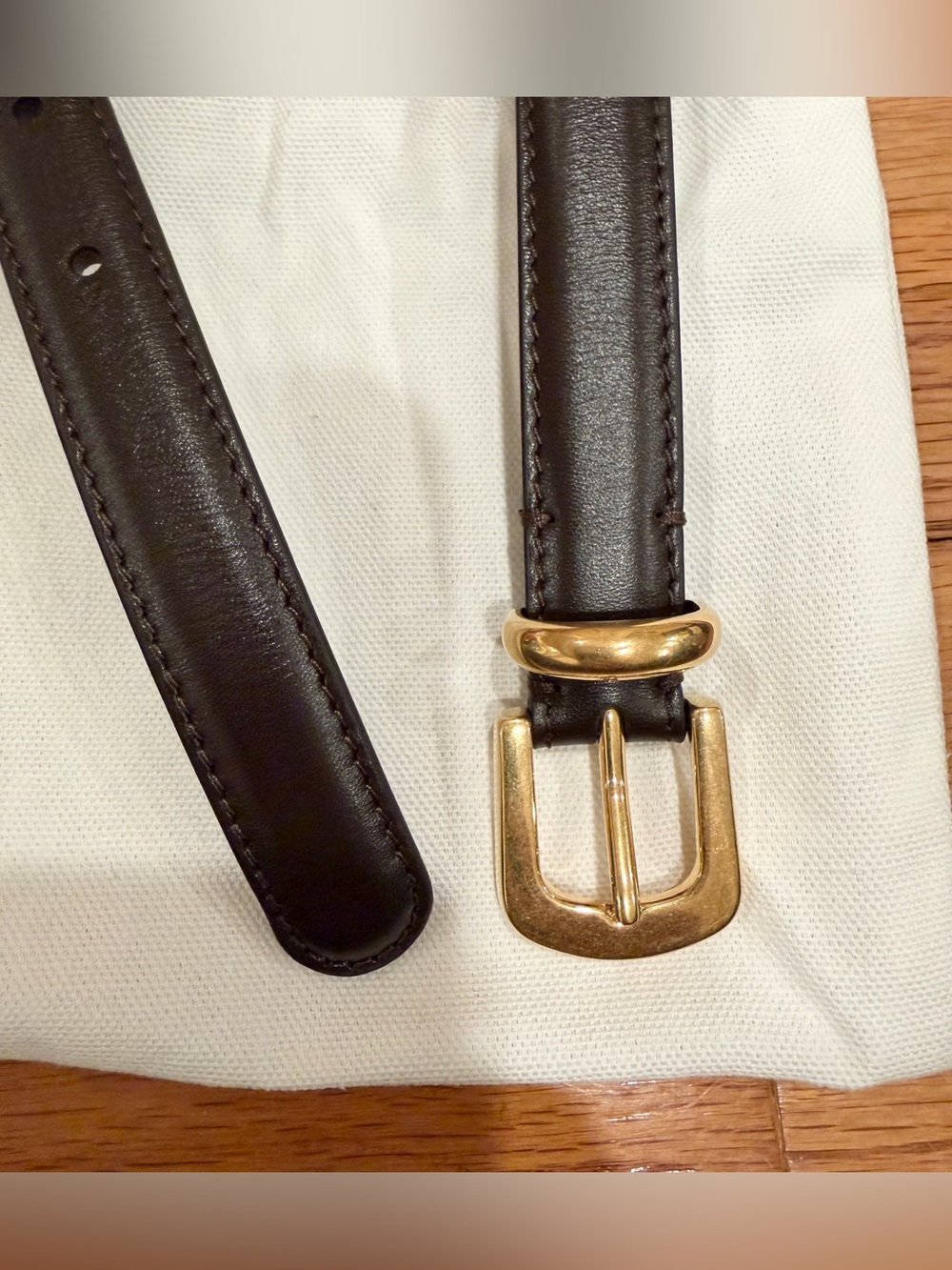 NWT The Row Ring Belt Brown/Gold Size 80 - Picture 6 of 10